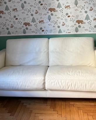 Divano Frau in pelle moderno, modello Metamorfosi