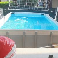 Piscina 488x244x122 con scala e telo sotto e sopra