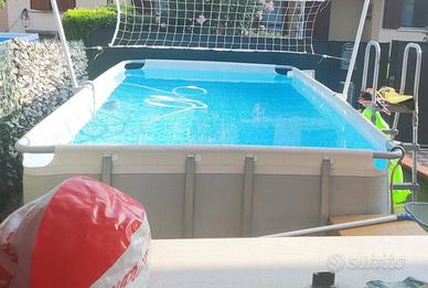 Piscina 488x244x122 con scala e telo sotto e sopra