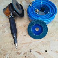 Smerigliatrice angolare Flex pneumatica più tubo 