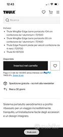 Thule Barre Portatutto Wingbar Edge  BMW Mercedes