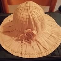 Cappello morbido beige 57 cm poliestere sole mare