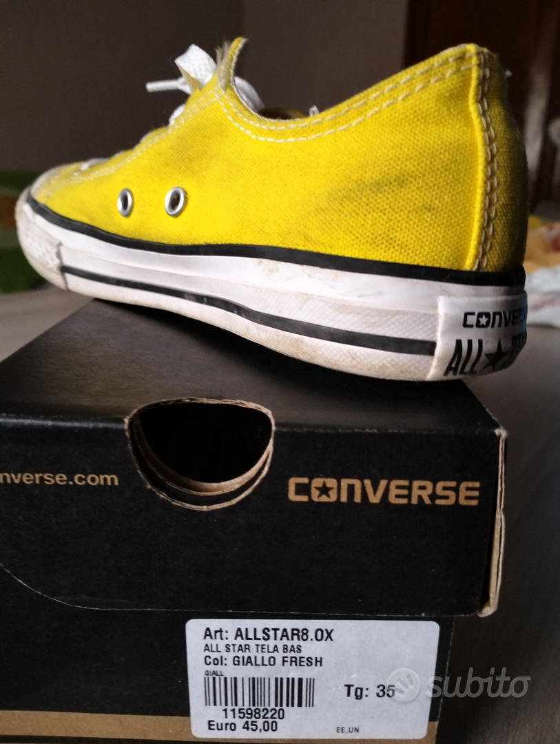 Converse pelle clearance gialle