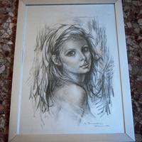 Ritratto donna 50x70 autore Tarantino anno 1974