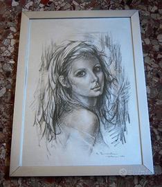 Ritratto donna 50x70 autore Tarantino anno 1974