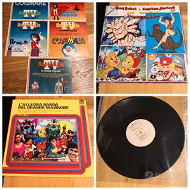 4 LP sigle cartoni animati Jeeg Mazinga Lupin