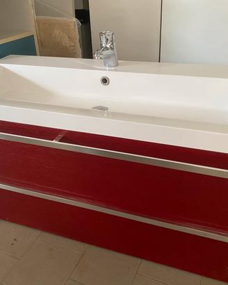 Mobile bagno sospeso con specchiera