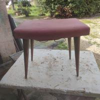 sgabello poggia piedi anni 50 60 in pelle 