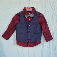 Completo Cerimonia Bambino Camicia Bordo' Gilet