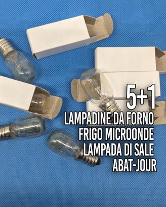 5+1 lampadine E14 forno frigo lampade di sale