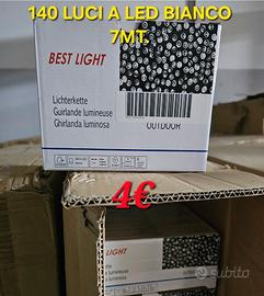 140 LUCI A LED BIANCO 7MT 