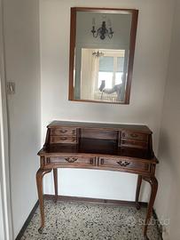 scrittoio secretaire con specchio