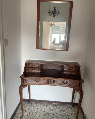 scrittoio secretaire con specchio