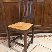 Sedie arte povera legno e paglia
