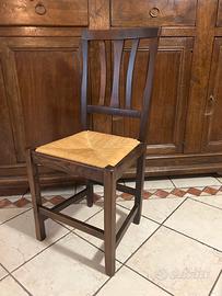 Sedie arte povera legno e paglia