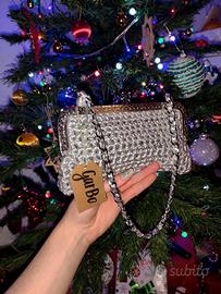 Pochette Clutch argento