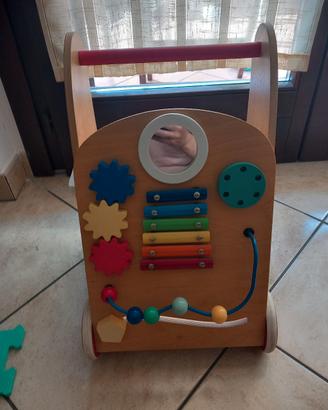 carrello primi passi in legno