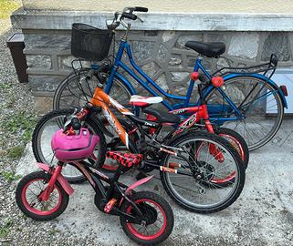Lotto 5 biciclette bambini/donna- anche separati