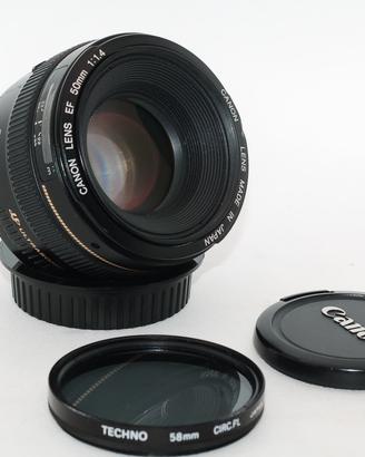 Obiettivo lente 50mm f1.4 ultrasonic Canon ef AF