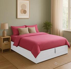 LETTO MATRIMONIALE CONTENITORE BIANCO 160X190 CM