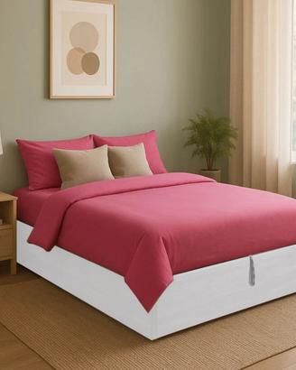 LETTO MATRIMONIALE CONTENITORE BIANCO 160X190 CM