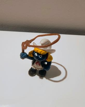 Puffo Cowboy Schleich vintage originale 