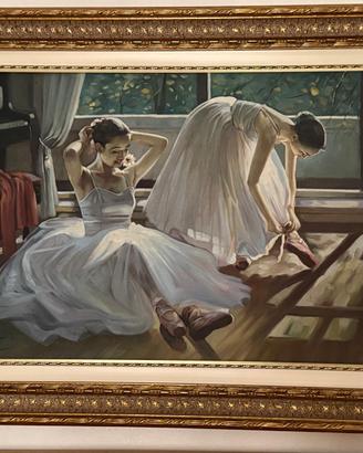 Antonio De Santis – Dipinto con ballerine e cornic