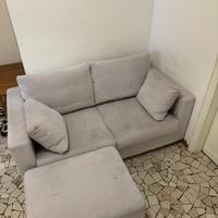 Divano 2 posti maxi e pouf