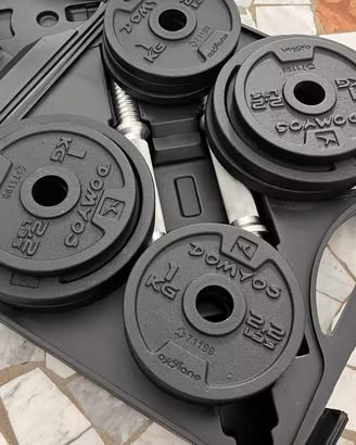 Kit manubri e bilanciere palestra 20kg Decathlon