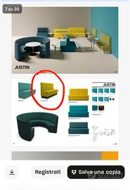 4 divani Domingo Salotti modello Justin Banquette