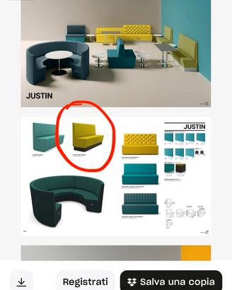 4 divani Domingo Salotti modello Justin Banquette