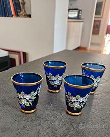 Set di 4 Bicchierini da Liquore in Vetro di Murano