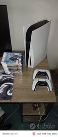 Ps5 con disco, giochi e 2 joystick 