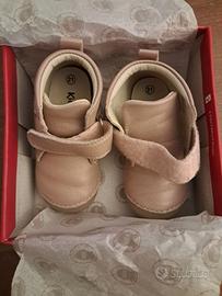 Kickers primi passi in pelle rosa n.21