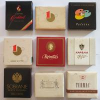 LOTTO 9 RARI PACCHETTI VUOTI SIGARETTE ESTERE ‘70