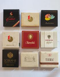 LOTTO 9 RARI PACCHETTI VUOTI SIGARETTE ESTERE ‘70