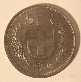 Svizzera - 5 franchi(1968)