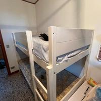 letto a castello bianco 