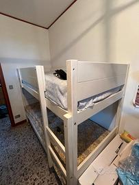 letto a castello bianco 