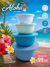 Set Ciotola Aloha 4 pezzi