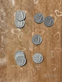 Monete da 5 lire vedi descrizione