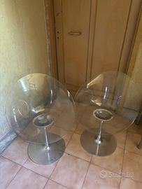 Coppia di Sedie/Poltrone Kartell Eros da sistemare