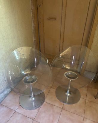 Coppia di Sedie/Poltrone Kartell Eros da sistemare