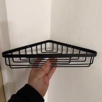 Mensole angolari bagno alluminio nero