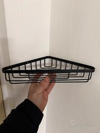 Mensole angolari bagno alluminio nero
