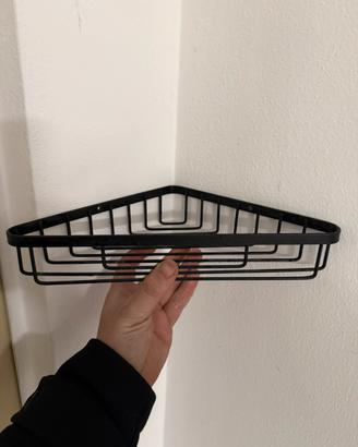 Mensole angolari bagno alluminio nero