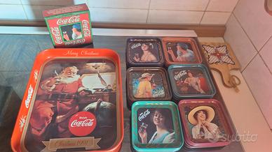 sottobicchieri e vassoio coca cola vintage  