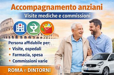 Accompagnatore per anziani - Visite, Ospedali, Ecc