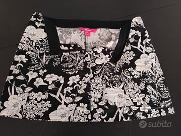 Monsoon Beach Boutique minigonna fiori mare B/N