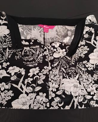 Monsoon Beach Boutique minigonna fiori mare B/N